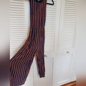 Anthropology striped jumpsuit size S